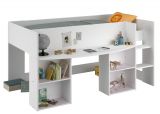 Parisot Hochbett Pirouette in wei� mit grau oder rosa Kinder und Jugendzimmer Bett Liegefl�che 90 x 200 cm