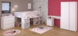 Parisot Kinder- und Jugendzimmer Pirouette11 in wei� mit grau oder rosa Komplett-Set 4-teilig
