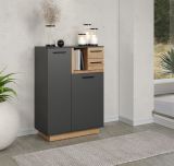 Flurkommode Synnax in grau und Evoke Eiche Flur Diele Kommode 80 x 113 cm