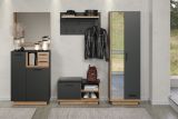 Flurkommode Synnax in grau und Evoke Eiche Flur Diele Kommode 80 x 113 cm
