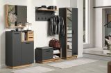 Flurkommode Synnax in grau und Evoke Eiche Flur Diele Kommode 80 x 113 cm