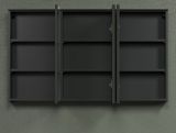 Badezimmer Spiegelschrank Synnax in grau Badschrank 3-t�rig 120 cm