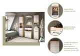 Badezimmer Kommode Mambo in wei� Hochglanz und Sonoma Eiche Badschrank 37 x 88 cm