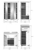 Badm�bel Set 4-teilig Mambo in wei� Hochglanz und Sonoma Eiche Badkombination 112 x 191 cm