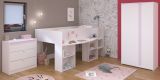 Parisot Kinder- und Jugendzimmer Pirouette12 in wei� mit grau oder rosa Komplett-Set 3-teilig