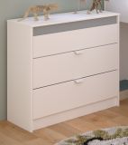 Parisot Kinder- und Jugendzimmer Pirouette12 in wei� mit grau oder rosa Komplett-Set 3-teilig