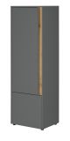 Aktenschrank Center in grau matt und Wotan Eiche Stauraumschrank f�r Homeoffice und B�ro 50 x 158 cm