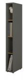 Aktenregal Center in grau matt und Wotan Eiche Standregal f�r Homeoffice und B�ro 20 x 158 cm