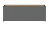 H�ngeschrank Center in grau matt und Wotan Eiche B�roschrank h�ngend f�r Homeoffice 100 cm