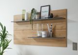 Wandregal Center in Wotan Eiche und grau matt Wandpaneel f�r Homeoffice und B�ro 155 x 80 cm