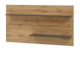 Wandregal Center in Wotan Eiche und grau matt Wandpaneel f�r Homeoffice und B�ro 155 x 80 cm