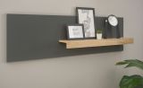 B�roregal Center in grau matt und Wotan Eiche Wandregal f�r Homeoffice und B�ro 140 cm