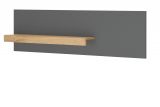 B�roregal Center in grau matt und Wotan Eiche Wandregal f�r Homeoffice und B�ro 140 cm
