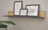 B�roregal Center in Wotan Eiche und grau matt Wandregal f�r Homeoffice und B�ro 100 cm