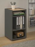 Schreibtisch Regal Center in Grau und Wotan Eiche Container f�r Homeoffice und B�ro 40 x 70 cm