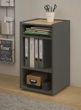 Schreibtisch Regal Center in Grau und Wotan Eiche Container f�r Homeoffice und B�ro 40 x 70 cm