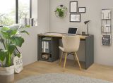 Schreibtisch Regal Center in Grau und Wotan Eiche Container f�r Homeoffice und B�ro 40 x 70 cm