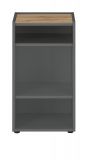 Schreibtisch Regal Center in Grau und Wotan Eiche Container f�r Homeoffice und B�ro 40 x 70 cm