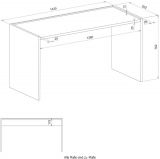 Schreibtisch Center in grau matt und Wotan Eiche Laptoptisch f�r Homeoffice und B�ro 143 x 62 cm