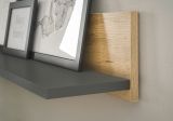Wohnwand mit Sekret�r Center in grau matt und Wotan Eiche Wohnkombination 5-teilig 410 x 170 cm