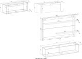 Wohnwand mit Sekret�r Center in grau matt und Wotan Eiche Wohnkombination 4-teilig 350 x 180 cm