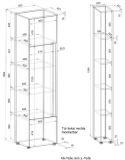 Aktenschrank Set Center in grau matt und Wotan Eiche Stauraumschrank und Regal f�r Homeoffice 70 x 200 cm