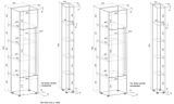 Aktenschrank Set Center in grau mit Wotan Eiche 2x Schrank und 2x Regal B�ro und Homeoffice 140 x 200 cm