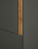 Aktenschrank Set Center in grau mit Wotan Eiche 3x Schrank und 2x Regal B�ro und Homeoffice 190 x 200 cm