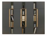 Aktenschrank Set Center in grau mit Wotan Eiche 4x Schrank und 3x Regal B�ro Homeoffice 260 cm