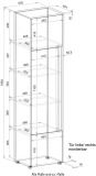 Aktenschrank Set Center in grau mit Wotan Eiche 4x Schrank und 3x Regal B�ro Homeoffice 260 cm