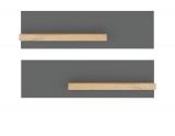 B�rom�bel Set Center in grau matt und Wotan Eiche mit Schreibtisch und Regal f�r Homeoffice