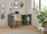 B�rom�bel Set Center in grau matt und Wotan Eiche mit Schreibtisch und Container