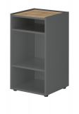B�rom�bel Set Center in grau matt und Wotan Eiche mit Schreibtisch und Container