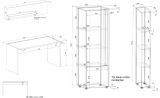B�rom�bel Set Center in grau matt und Wotan Eiche mit Schreibtisch, Aktenschrank und 2 x Regal f�r Homeoffice