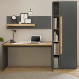 B�rom�bel Set Center in grau matt und Wotan Eiche mit Schreibtisch, Aktenschrank und 2 x Regal f�r Homeoffice