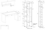 B�rom�bel Set Center in grau matt und Wotan Eiche mit Schreibtisch, Aktenschrank und 2 x Regal f�r Homeoffice