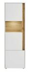 Aktenschrank Center in wei� und Wotan Eiche Vitrine f�r Homeoffice und B�ro 50 x 158 cm