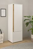 Aktenschrank Center in wei� und Wotan Eiche Stauraumschrank f�r Homeoffice und B�ro 50 x 158 cm