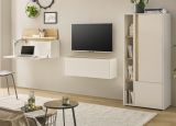 Aktenschrank Center in wei� und Wotan Eiche Stauraumschrank f�r Homeoffice und B�ro 50 x 158 cm