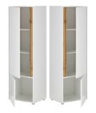 Aktenschrank Center in wei� und Wotan Eiche Stauraumschrank f�r Homeoffice und B�ro 50 x 158 cm