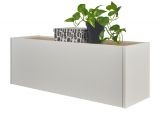 H�ngeschrank Center in wei� und Wotan Eiche B�roschrank h�ngend f�r Homeoffice 100 cm