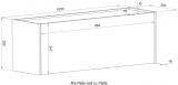 H�ngeschrank Center in wei� und Wotan Eiche B�roschrank h�ngend f�r Homeoffice 100 cm
