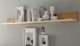 B�roregal Center in Wotan Eiche und wei� Wandregal f�r Homeoffice und B�ro 170 cm