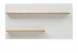 Wandregal Center in wei� und Wotan Eiche Wandpaneel f�r Homeoffice und B�ro 155 x 80 cm