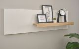 B�roregal Center in wei� und Wotan Eiche Wandregal f�r Homeoffice und B�ro 140 cm
