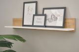 B�roregal Center in Wotan Eiche und wei� Wandregal f�r Homeoffice und B�ro 100 cm
