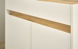 B�ro Kommode Center in wei� und Wotan Eiche B�roschrank f�r Homeoffice und B�ro 80 x 70 cm