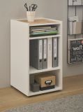 Aktenregal Center in wei� und Wotan Eiche Standregal f�r Homeoffice und B�ro 40 x 70 cm