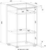 Aktenregal Center in wei� und Wotan Eiche Standregal f�r Homeoffice und B�ro 40 x 70 cm
