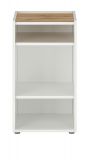 Aktenregal Center in wei� und Wotan Eiche Standregal f�r Homeoffice und B�ro 40 x 70 cm